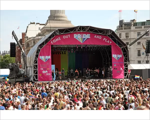 Trafalgar Square stage at London Pride Parade 2009