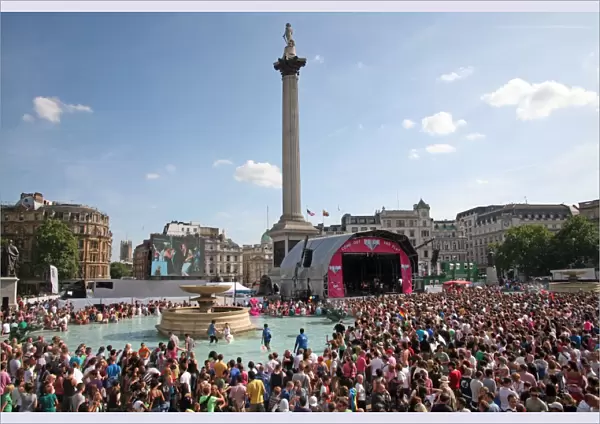 Trafalgar Square crowds at London Pride Parade 2009