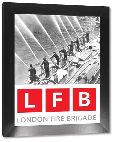 Hose practice drill on a London Fire Brigade fireboat