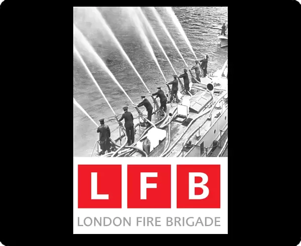 Hose practice drill on a London Fire Brigade fireboat