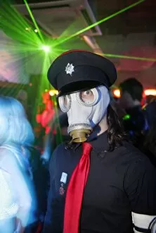 London Fetish Week Collection: In a gas mask at the Torture Garden London Fetish Ball