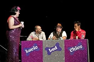 Various Voices Sunday Collection: Lucio Buffone, Lea DeLaria and Chico judging at Best in Show, Various Voices, Singing Festival