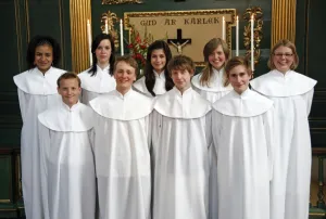 <b class=qtipBold><figcaption>Swedish Church Confirmations</figcaption></b><br>Swedish Church Confirmations at Ulrika Eleonora Swedish Church in London<br><em>© Paul Brown</em> Swedish Church Confirmations