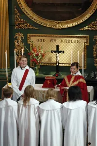 <b class=qtipBold><figcaption>Swedish Church Confirmations</figcaption></b><br>Swedish Church Confirmations at Ulrika Eleonora Swedish Church in London<br><em>© Paul Brown</em> Swedish Church Confirmations