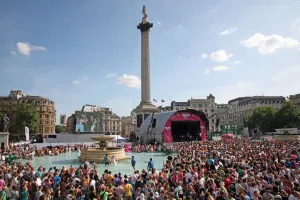 Trafalgar Square crowds at London Pride Parade 2009 Trafalgar Square crowds at London Pride Parade 2009